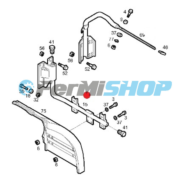 41013675 držiak ľavý predného blatníka za kolesom Iveco Stralis